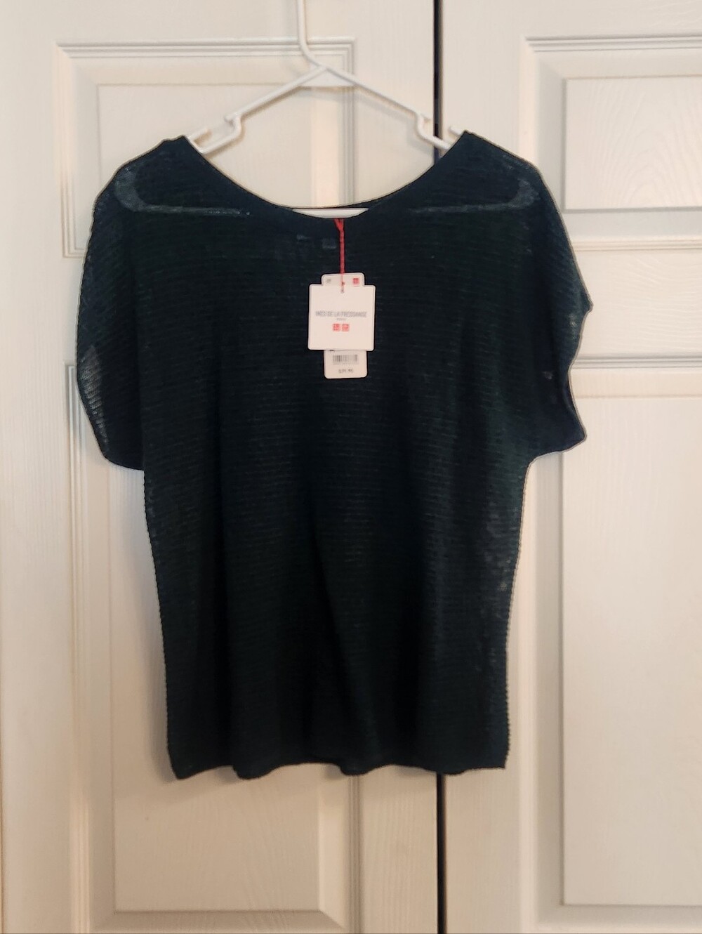 Uniqlo Green Lightweight Short Sleeve Knit Top